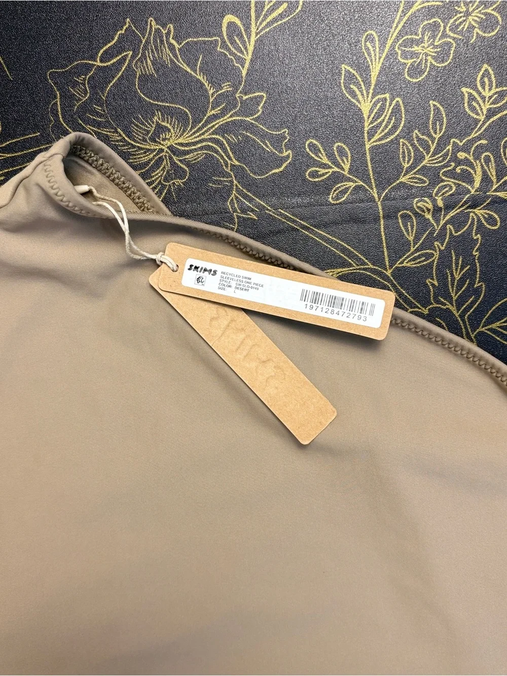 SKIMS Recycled Swim Sleeveless One Piece | Desert | L | NWT 🤎🏖️